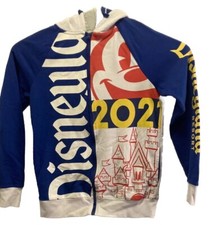 Disneyland Resort 2021 Hooded Zip Up Sweatshirt Size L Hoodie