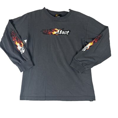 VINTAGE Lost Enterprises Surfing Skateboarding LS T Shirt Men s Size S GRAY