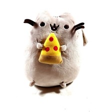 Pusheen Pizza Plush Stuffed Toy Gund Snackable 9.5 Inch Pepperoni Gray Cat New