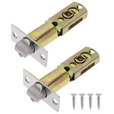 Tubular Mortice Latch 2Pcs 60mm 70mm Stainless Steel Adjustable Door Latch