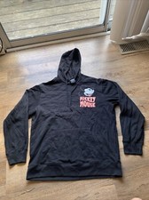 Mickey Mouse Puff Print Spirit Jersey Style Pullover Hoodie Bubble Letters Large