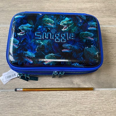 Neu SMIGGLE Galaxy Double Up Hardtop Dual Layer Dinosaurier Design blau  