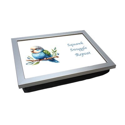 Squawk, Snuggle, Repeat Lap Tray - gepolstertes Tablett mit lustigem Vogel Design, gemütliches Geschenk