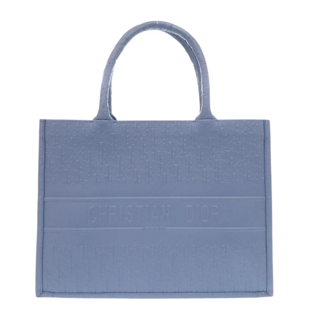AUTHENTIQUE sac fourre tout Christian Dior Book fourre tout moyen cuir de veau bleu