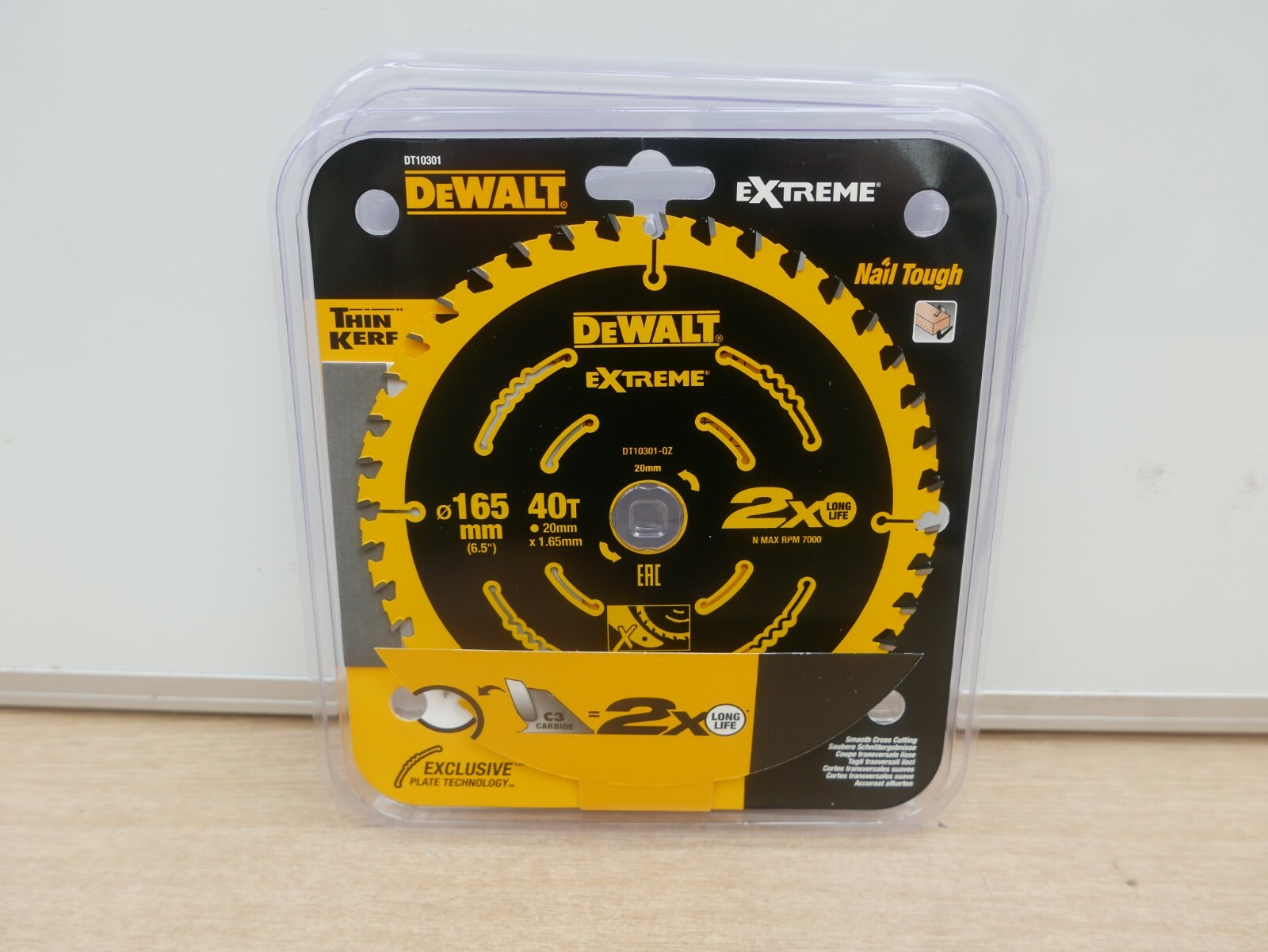 DEWALT DT10301 165MM X 20MM BORE 40T TCT CIRCULAR SAW BLADE
