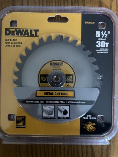 DEWALT 5-1/2 Inch Metal Cutting Circular Saw Blade – 30 Tooth, Titanium Carbide, Clean Burr-Free Cuts (DWA7770)