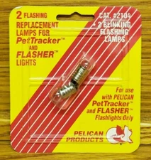 PELICAN #2104 LAMP MODULE FOR PET TRAKER FLASHER, 2 REPLACEMENT LAMPS