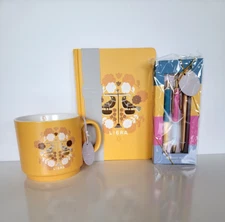 Gift Set Zodiac Libra Mug Zodiac Libra Journal and Pen Set Yellow New