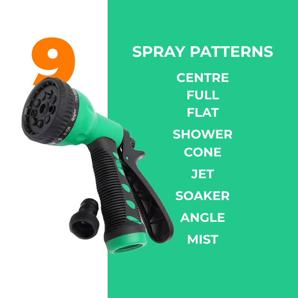 Hoselock Multi Spray Gun Garden Water Flowers Watering with 8 Spray