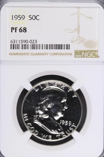 1959 Proof Franklin Half Dollar NGC PF68 *DoubleJCoins* 8007-78