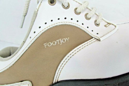 Scarpe da golf Footjoy Greenjoys bianche Oxford sella punta morbida 48377 donna 6 1/2 W - Foto 3 di 7
