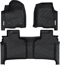 3D Floor Mats Liners for 2019-2025 Silverado Sierra 1500 2500 3500HD CrewCab TPE