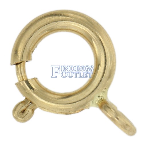 Anello a molla in oro giallo massiccio 14 carati chiusura anello tondo aperto salto 4,5 mm - 8 mm 1 pezzo - Foto 21 di 26