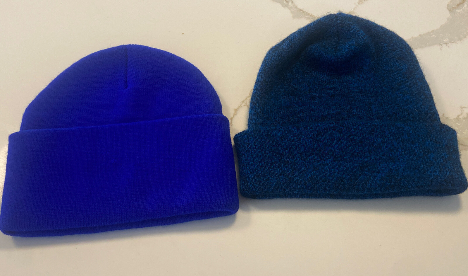 Blue Knit Beanie Hat One Size Fits All Fun Fashions Pack of 2-image