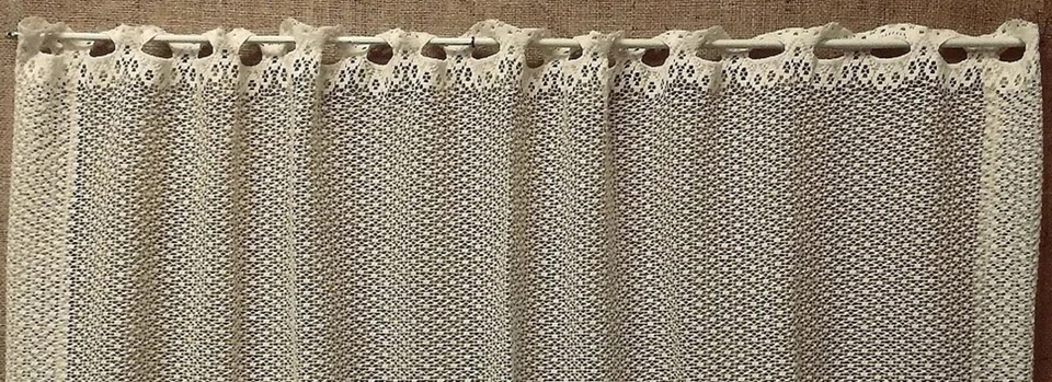 Nivel de ventana de encaje marfil mezcla de algodón Charleston 54 x 23 baño cocina dormitorio Foto 3 de 3