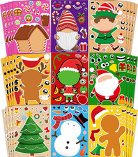 36 PCS Christmas Favor Stickers for Crafts and Party Decorations