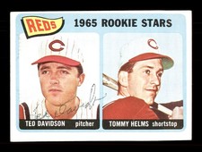 Ted Davidson Signed 1965 Topps Rookie Card #243 Cincinnati Reds. rookie card picture