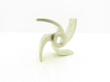 316L Stainless Centrifugal Pump Impeller 4-Blade 1"Square Bore 8"OD IM-328