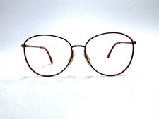 VTG Zeiss Red Gold Oval Thin Metal Glasses W Germany 6595 2716 56 15 135