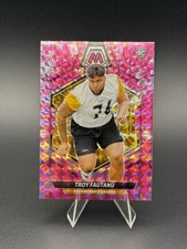 2024 Panini Mosaic - Rookies Troy Fautanu #320 Camo Pink Mosaic Prizm (RC)