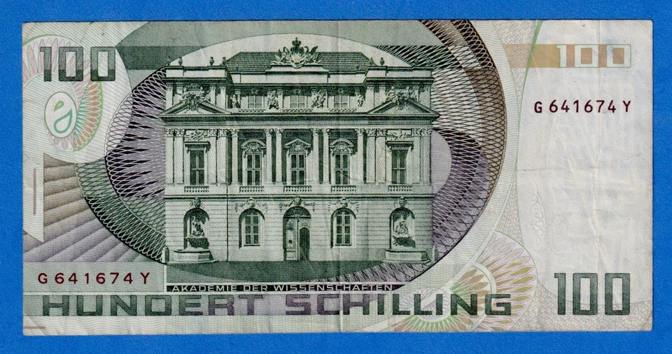 Austria / Österreich 100 Schilling 1984 P-150(1) Circulated Banknote G641674Y Foto 2 de 4