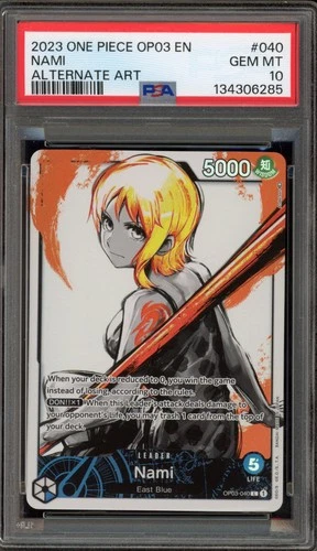 One Piece CCG Nami Alternate Art OP03-040 PSA 10 Gem Mint