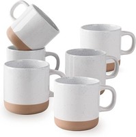 12 oz Coffee Mug Set for 6, Tea Cups with Handle for Coffee, Tea, Cocoa, Milk...