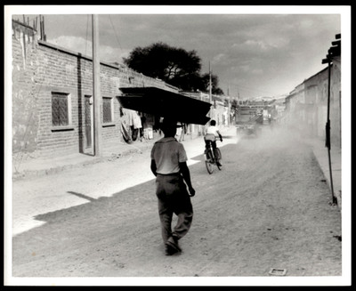Street Scene 1960s Photo Man Carrying Object Photo Mexico Norman Thomas