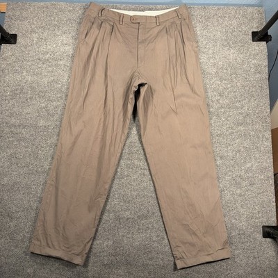 Canali Sport for Barcelino Pleated Cuffed Dress Pants Men 38 100% Cotton Italy