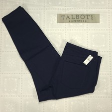 Talbots Womens 5 Pocket Pants Size 14 Petite Tag 35x26 Actual Navy New NWT o57
