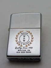 Zippo Wilcox PA WDM Unused 1998 Collectible Vintage Lighter