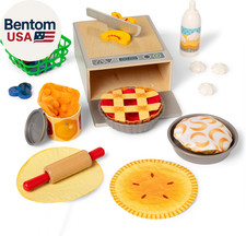 Melissa Doug Make and Bake Pies Pretend Play Food Set and Wooden Oven with Squ
