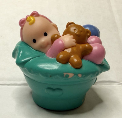 Fisher Price Little People Baby Figure Teddy Bear Nursery Seat Accessory 2007