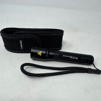 Ledlenser P5R Rechargeable LED Flashlight with Holster and Lanyard Black