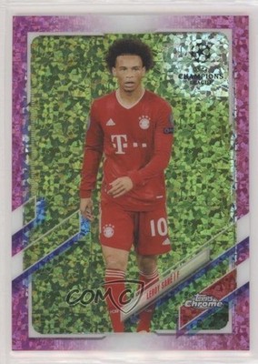 2020-21 Chrome UEFA Champions League Pink Mini-Diamond Refractor Leroy Sane n0c