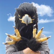 Realistic Eagle Mask Werewolf Mask Halloween Cosplay Party Costume Latex Animals