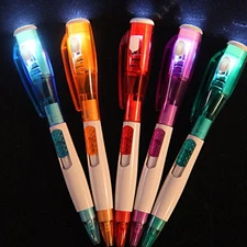 1pc Students Multifunctional Ballpoint Ball Point Pen With LED Flashlight Light