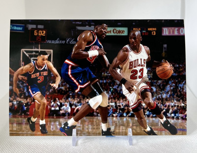 Michael Jordan Vs NY Ewing Starks NBA Playoffs   Iconic Image   4x6 Photo  