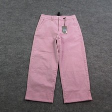 Studio Blue Pants Womens 30 Pink Cropped Twil...