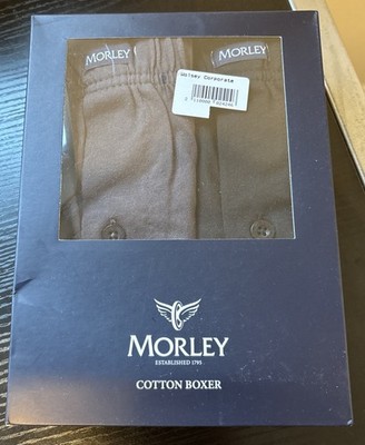 Morley / Wolsey Men s Medium Black and Grey Boxer Shorts/underpants (2 pack)