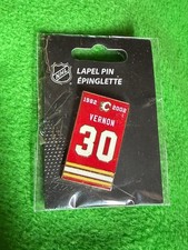 Calgary Flames NHL #30 Mike Vernon Commemorative Retirement Lapel Pin