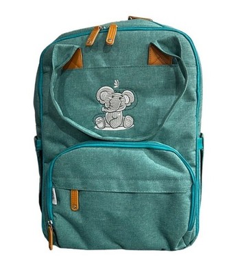 Multi Pocket Teal Baby Diaper Bag Backpack by Tickly Tot - New