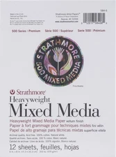 Strathmore 500 Series Heavyweight Mixed Media Pad 6"X8" 12 Sheets