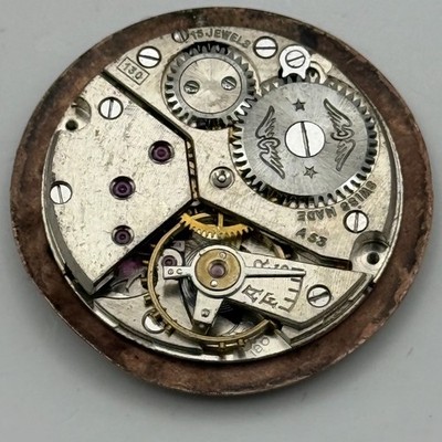 Peseux 180 Watch Movement Rotary 130 Swiss 15 Jewels Manual Wind Parts 23.6mm