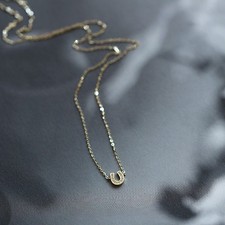 Halskette Mini-Hufeisen 925er Sterling Silber mit 14-karätiger Vergoldung