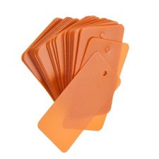 50Pcs 30x50mm Plastic Shipping Tag Outdoor Tag for Orange