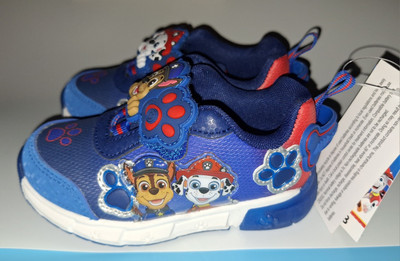 Paw Patrol Toddler Boys Light up Size 7 Blue Tennis Shoes Brand New 