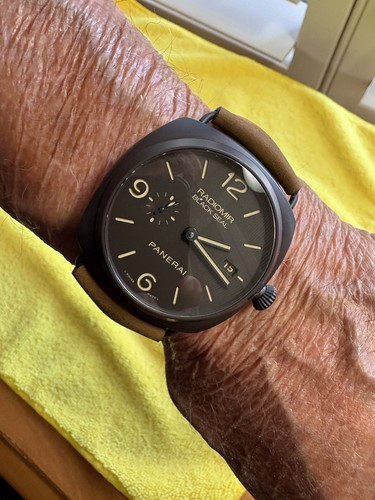 Panerai Radiomir Black Seal  Composite Auto 45mm Brown Dial Watch PAM 505
