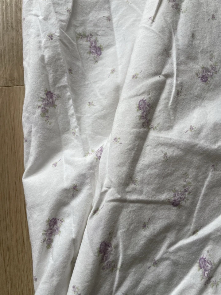 Simply Shabby Chic King Size Flat Sheet Purple Floral - Image 4 of 4