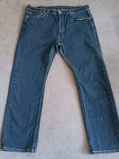 Levis 513 Jeans 36x30 Blue Denim Slim Straight Mid Rise Dark Wash